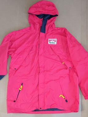 Marlboro Hooded Windbreaker Jacket in Red XL